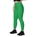 St Kitts & Nevis Green Leggings with pockets - Conscious Apparel Store