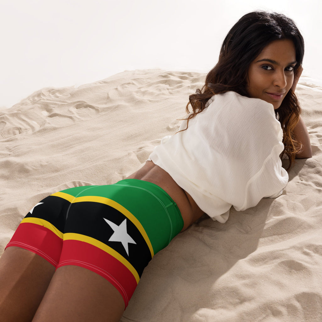 St Kitts & Nevis yoga Shorts - Conscious Apparel Store