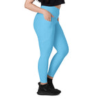 St Lucia Blue Leggings with pockets - Conscious Apparel Store