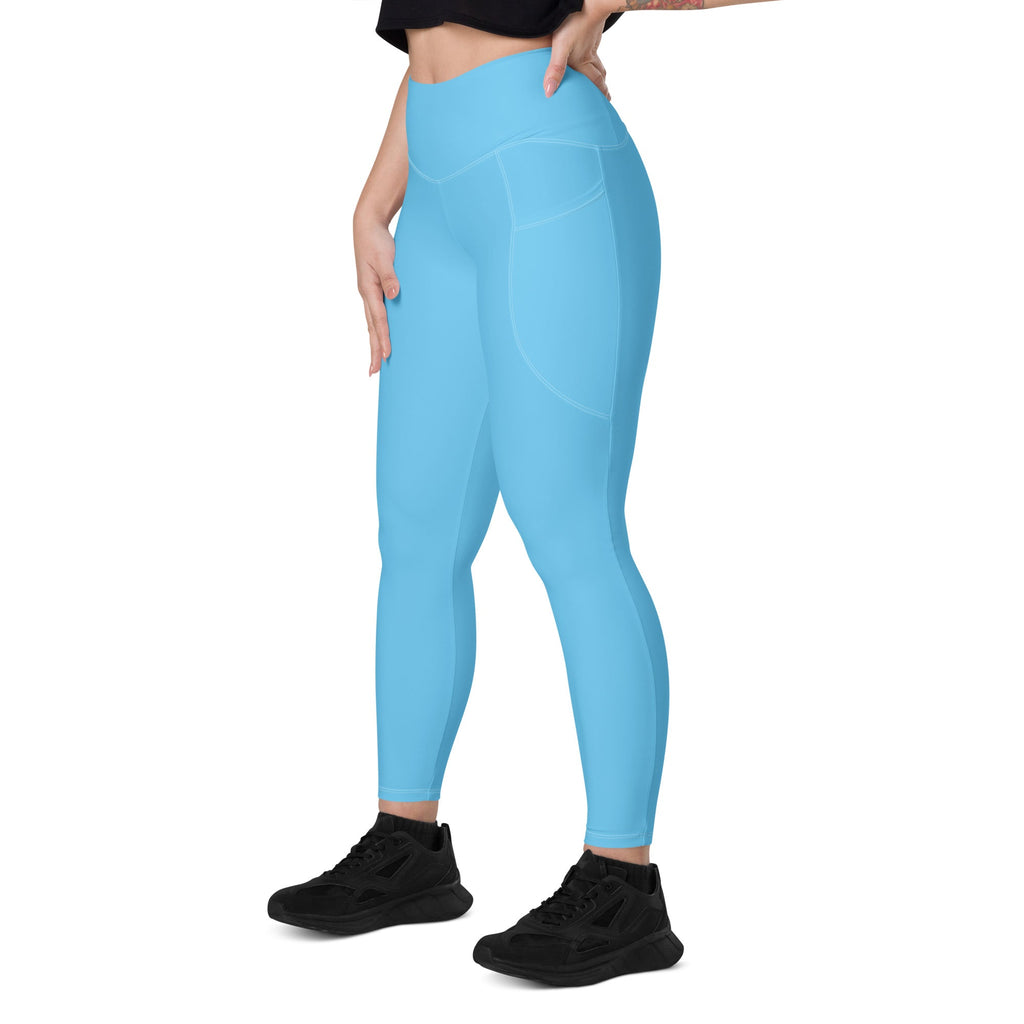 St Lucia Blue Leggings with pockets - Conscious Apparel Store