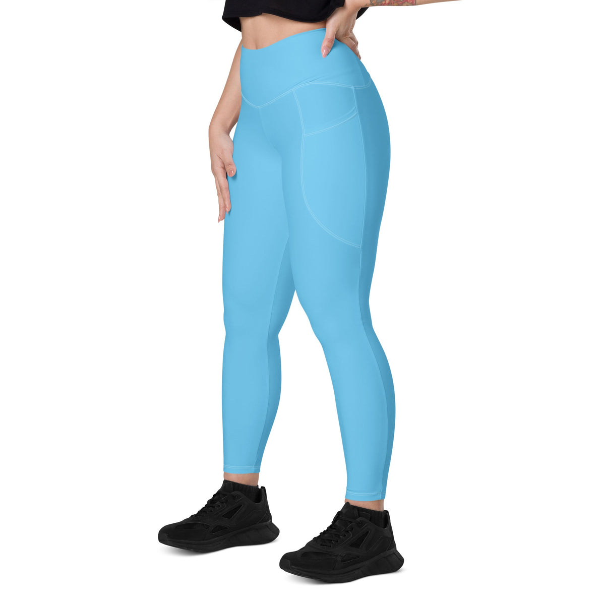 St Lucia Blue Leggings with pockets - Conscious Apparel Store