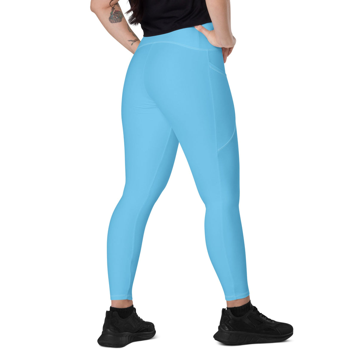 St Lucia Blue Leggings with pockets - Conscious Apparel Store