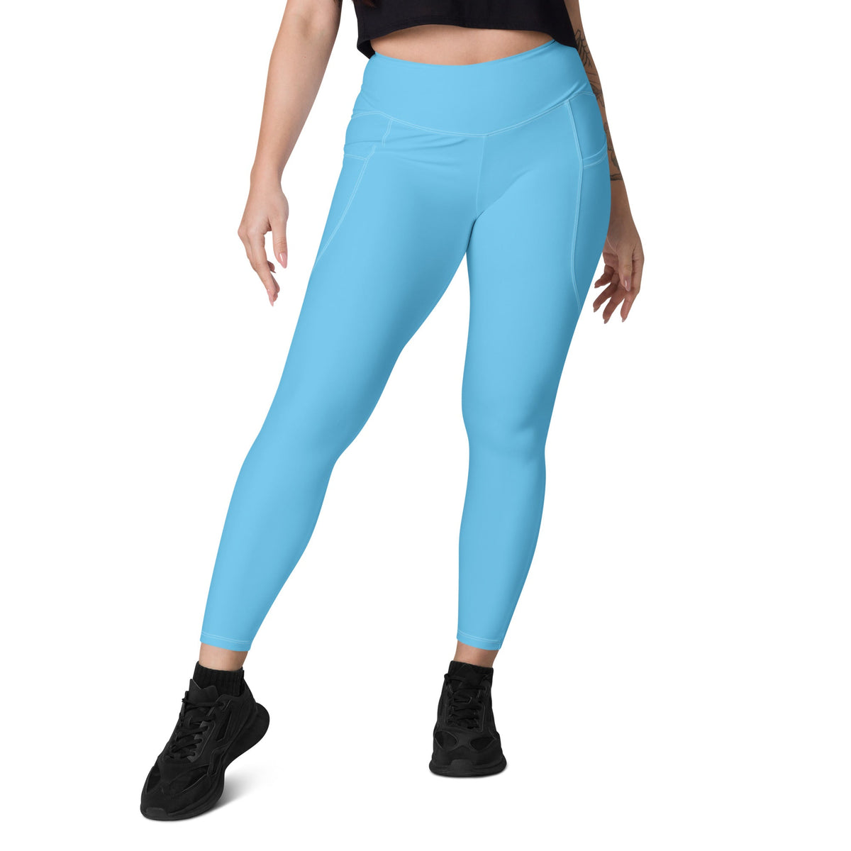 St Lucia Blue Leggings with pockets - Conscious Apparel Store