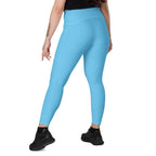 St Lucia Blue Leggings with pockets - Conscious Apparel Store