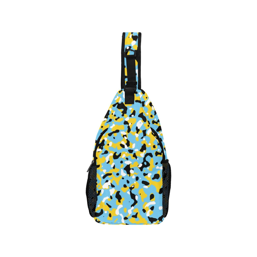 St Lucia Flag Camo Casual Chest Bag - Conscious Apparel Store