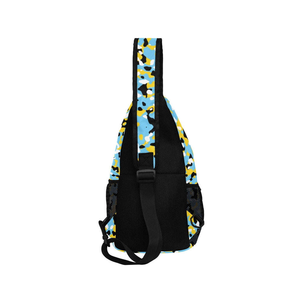 St Lucia Flag Camo Casual Chest Bag - Conscious Apparel Store