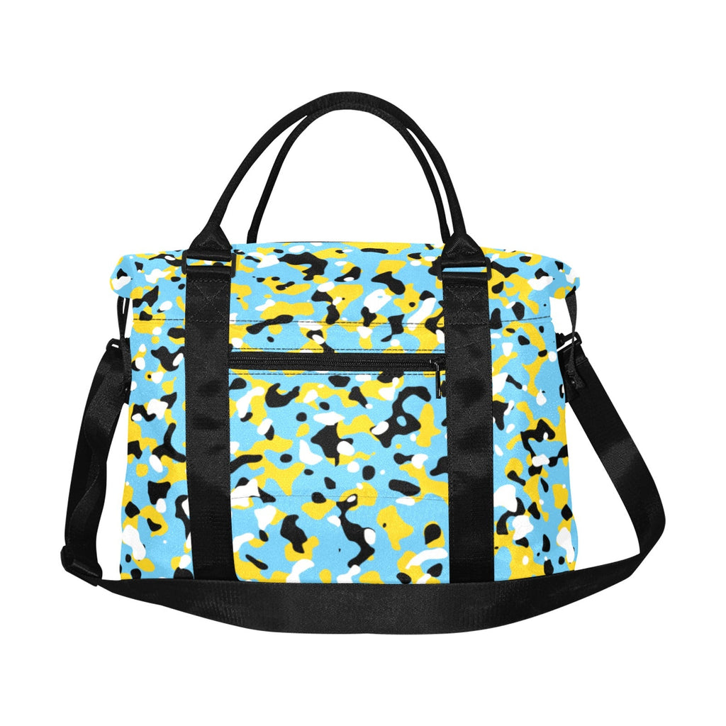 St Lucia Flag Camo Large Capacity Duffle Bag - Conscious Apparel Store