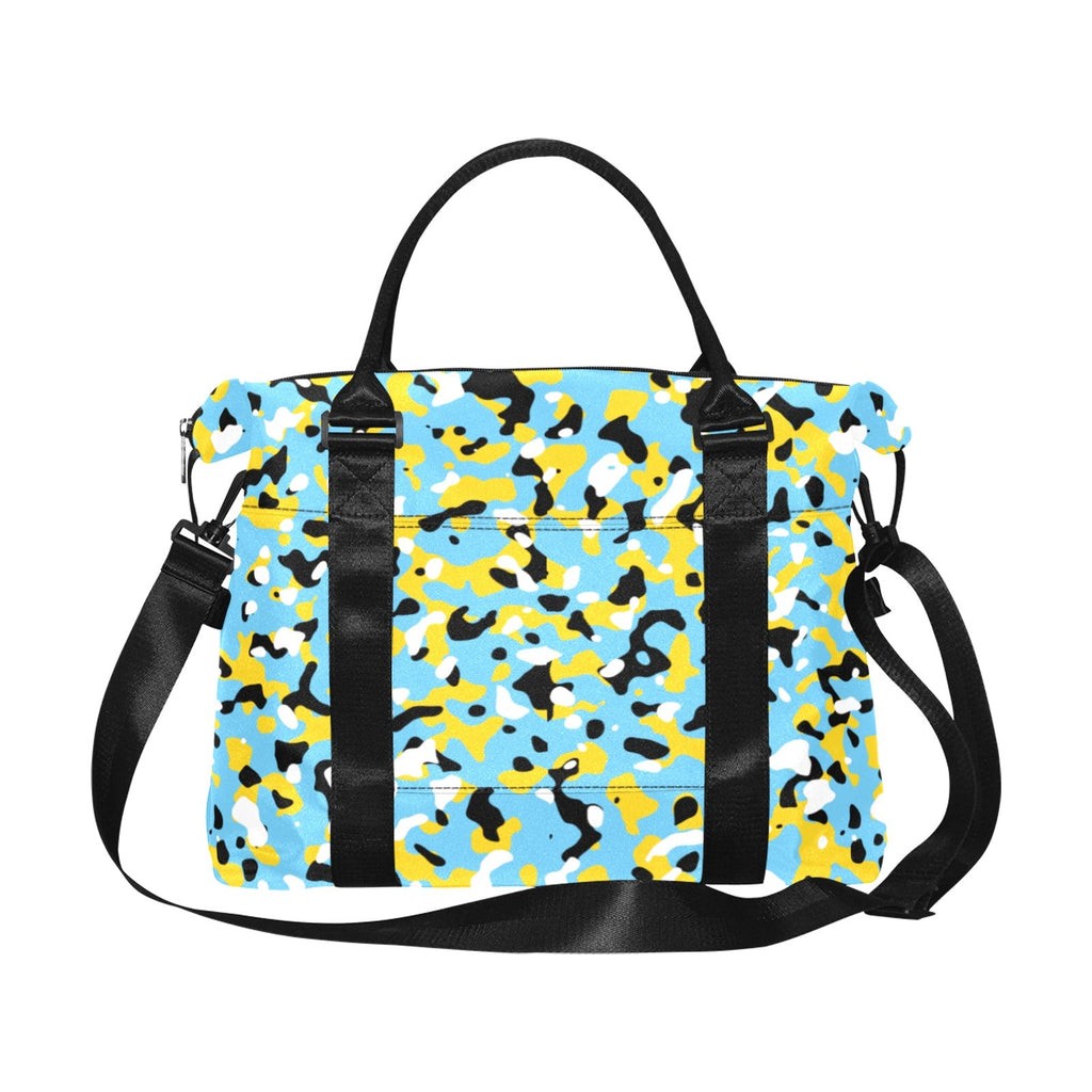 St Lucia Flag Camo Large Capacity Duffle Bag - Conscious Apparel Store