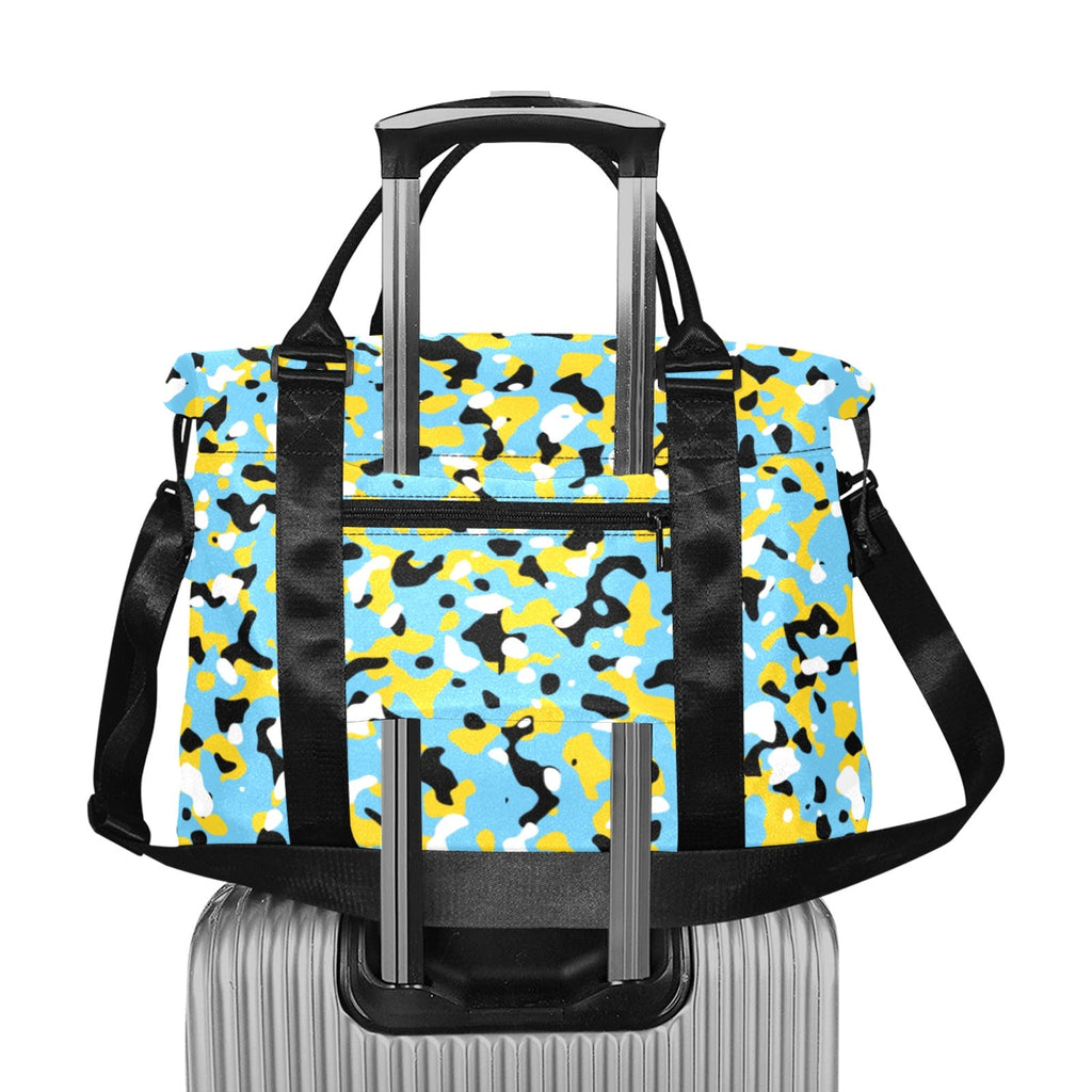 St Lucia Flag Camo Large Capacity Duffle Bag - Conscious Apparel Store