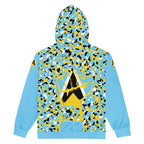St Lucia Flag Camo Unisex zip hoodie - Conscious Apparel Store