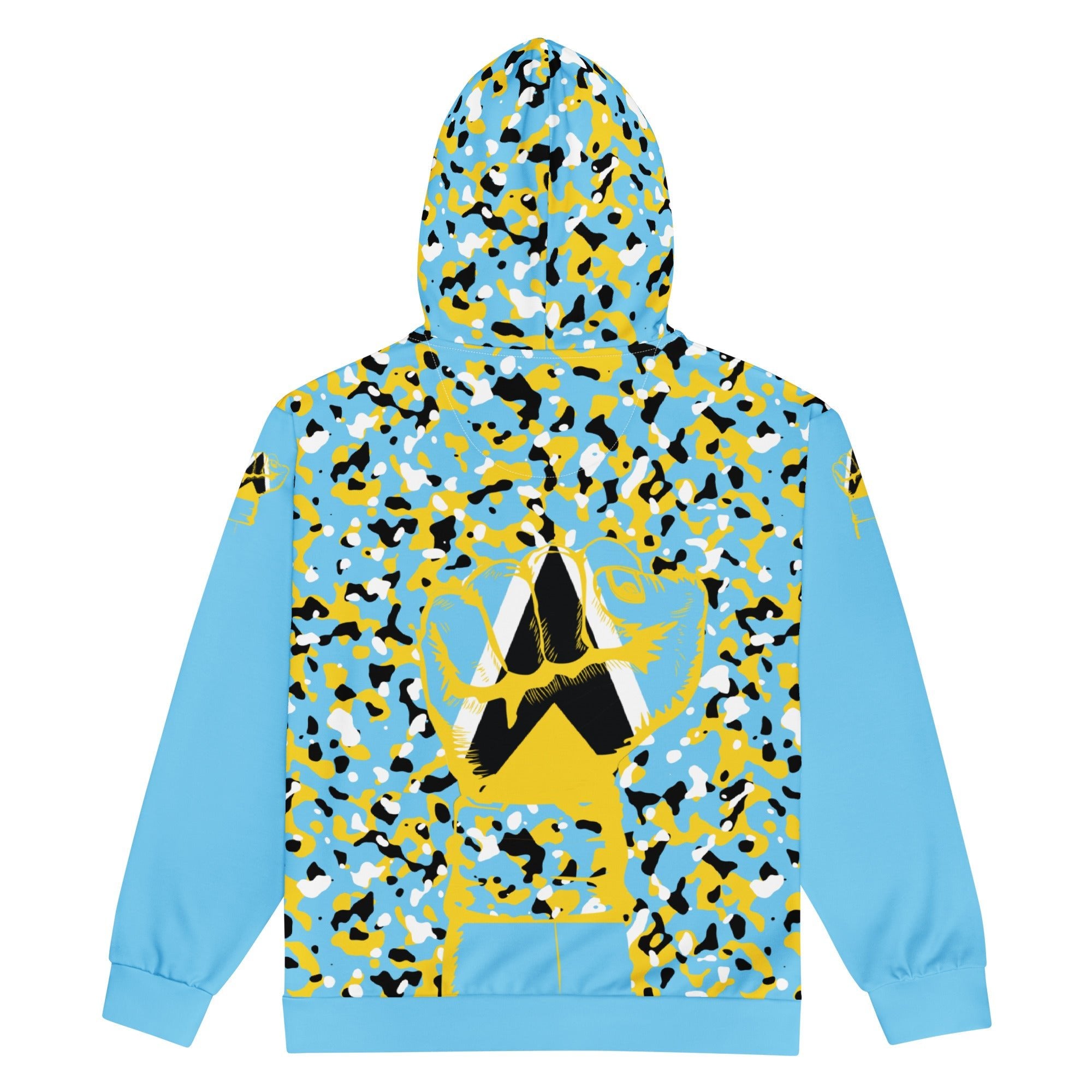 St Lucia Flag Camo Unisex zip hoodie - Conscious Apparel Store