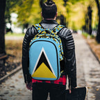 St Lucia Flag Casual Backpack - Conscious Apparel Store