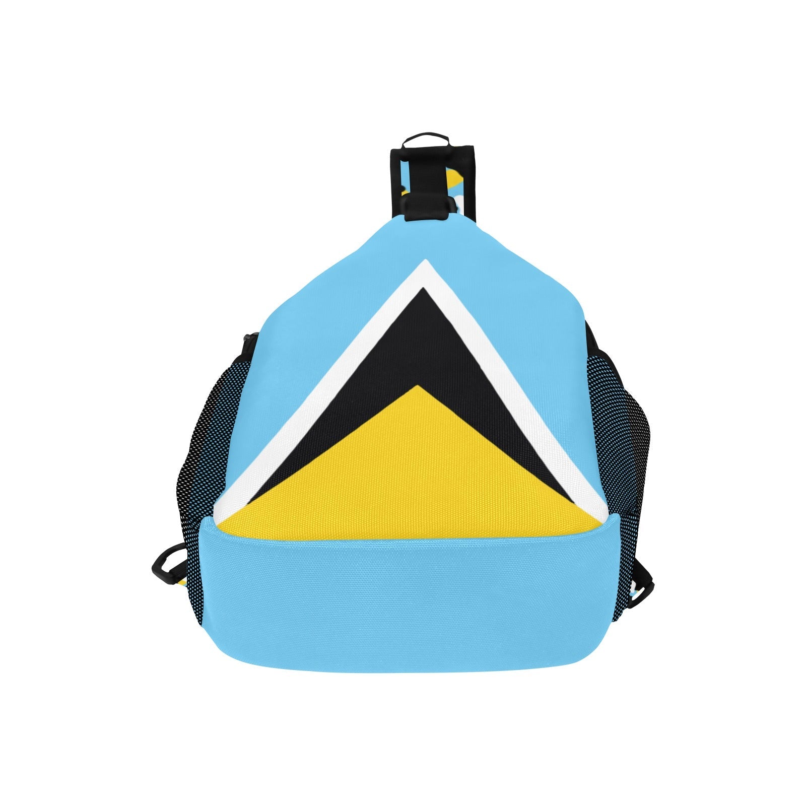 St Lucia Flag Casual Chest Bag - Conscious Apparel Store