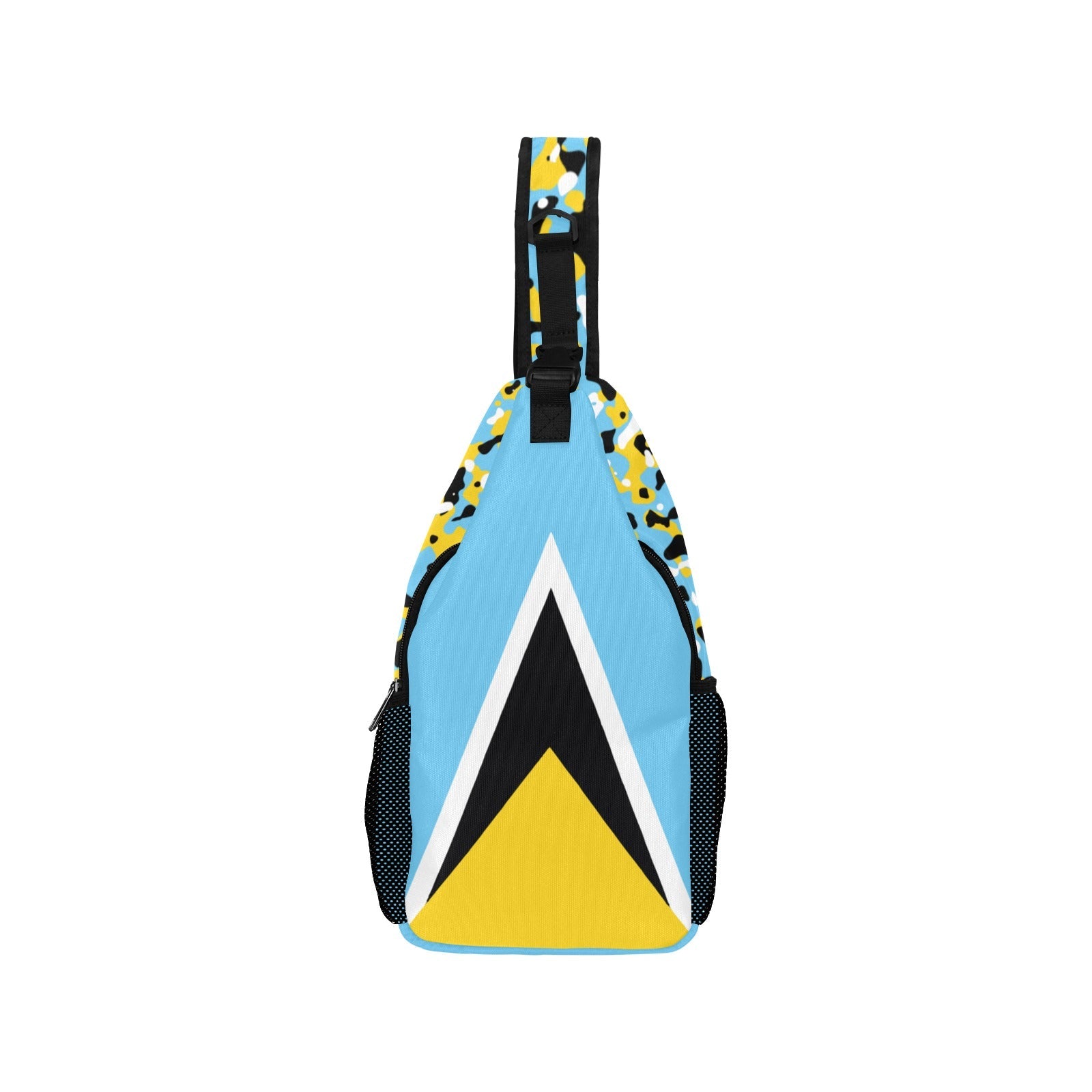 St Lucia Flag Casual Chest Bag - Conscious Apparel Store