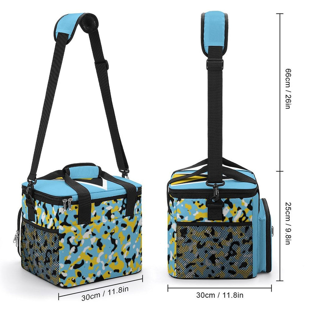 St Lucia Flag Insulated Cooler Bag - Conscious Apparel Store