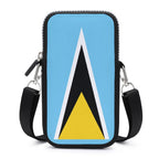 St Lucia Flag Mobile Phone Purse - Conscious Apparel Store