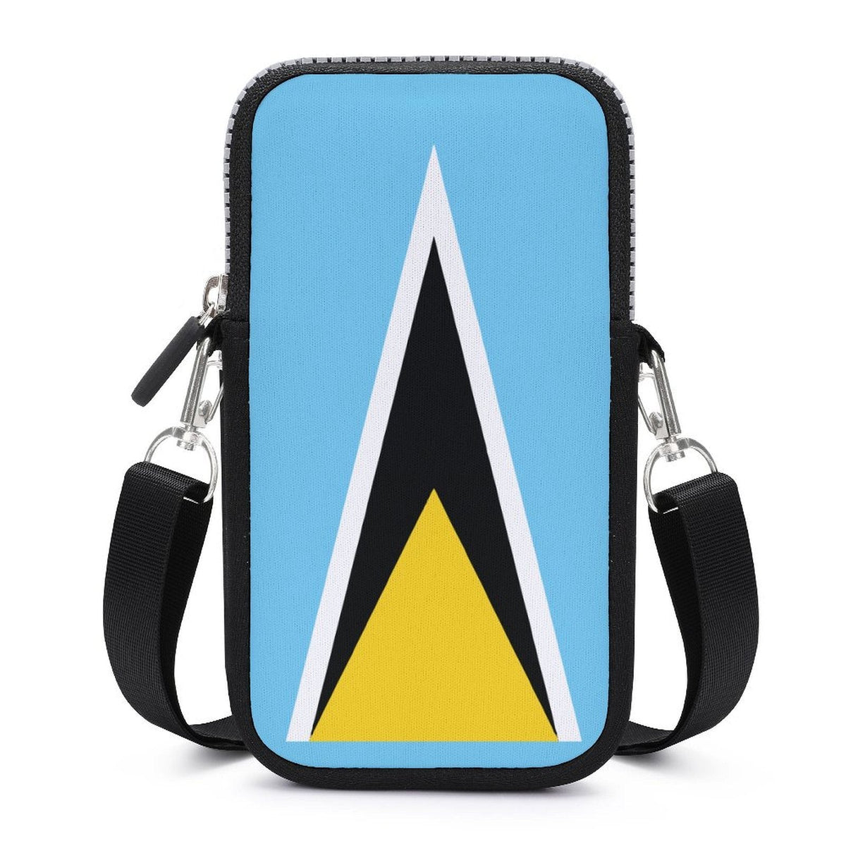 St Lucia Flag Mobile Phone Purse - Conscious Apparel Store