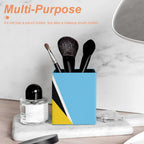 St Lucia Flag Square Pen Holder - Conscious Apparel Store