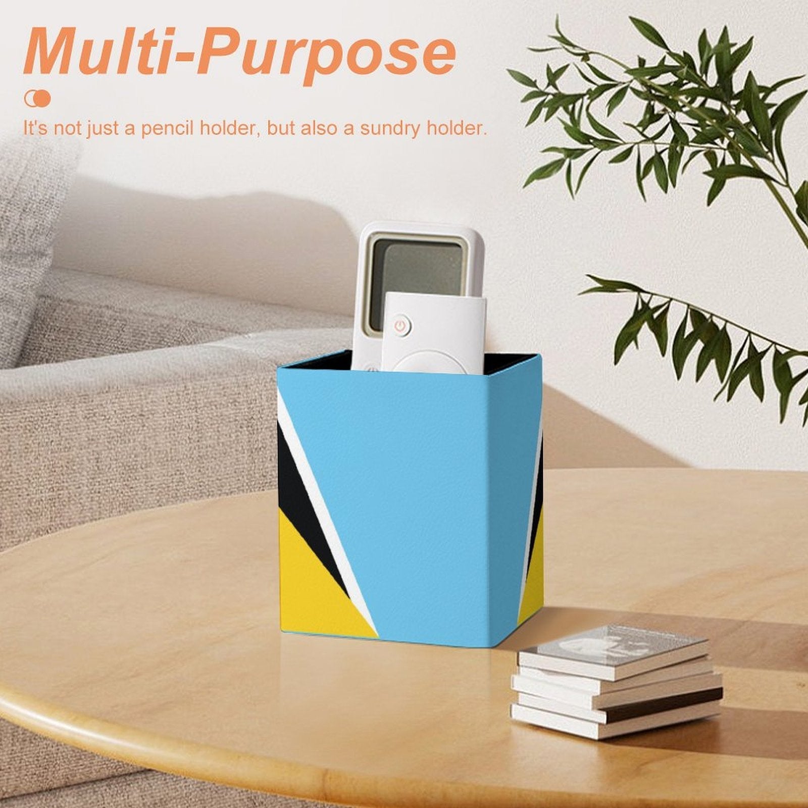 St Lucia Flag Square Pen Holder - Conscious Apparel Store