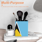 St Lucia Flag Square Pen Holder - Conscious Apparel Store