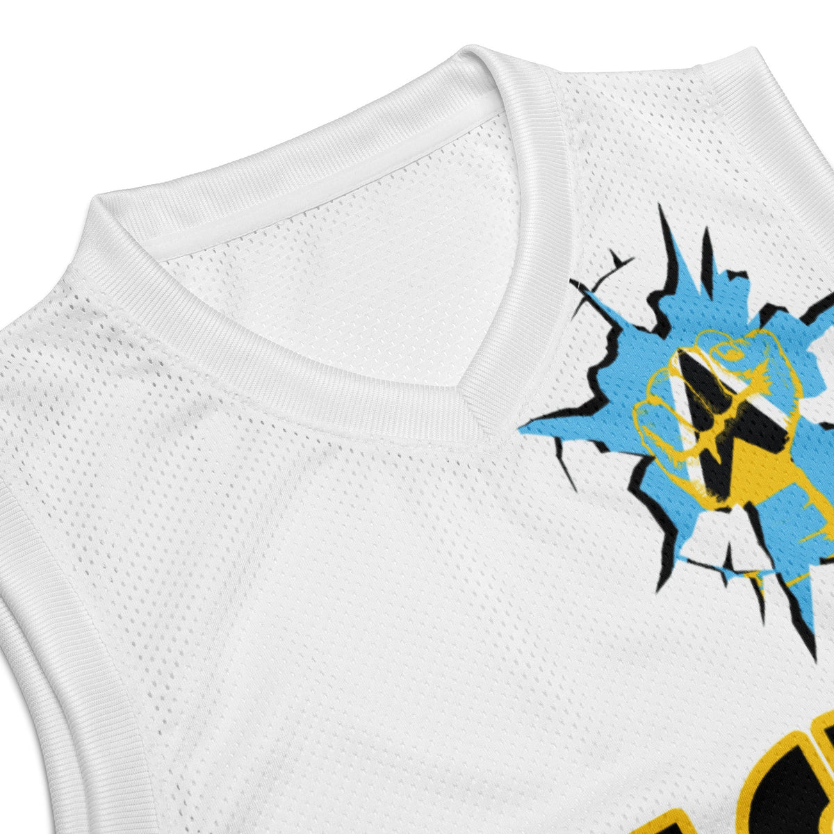 St Lucia Flag (White) Premium Sport Jersey Tank Top - Conscious Apparel Store