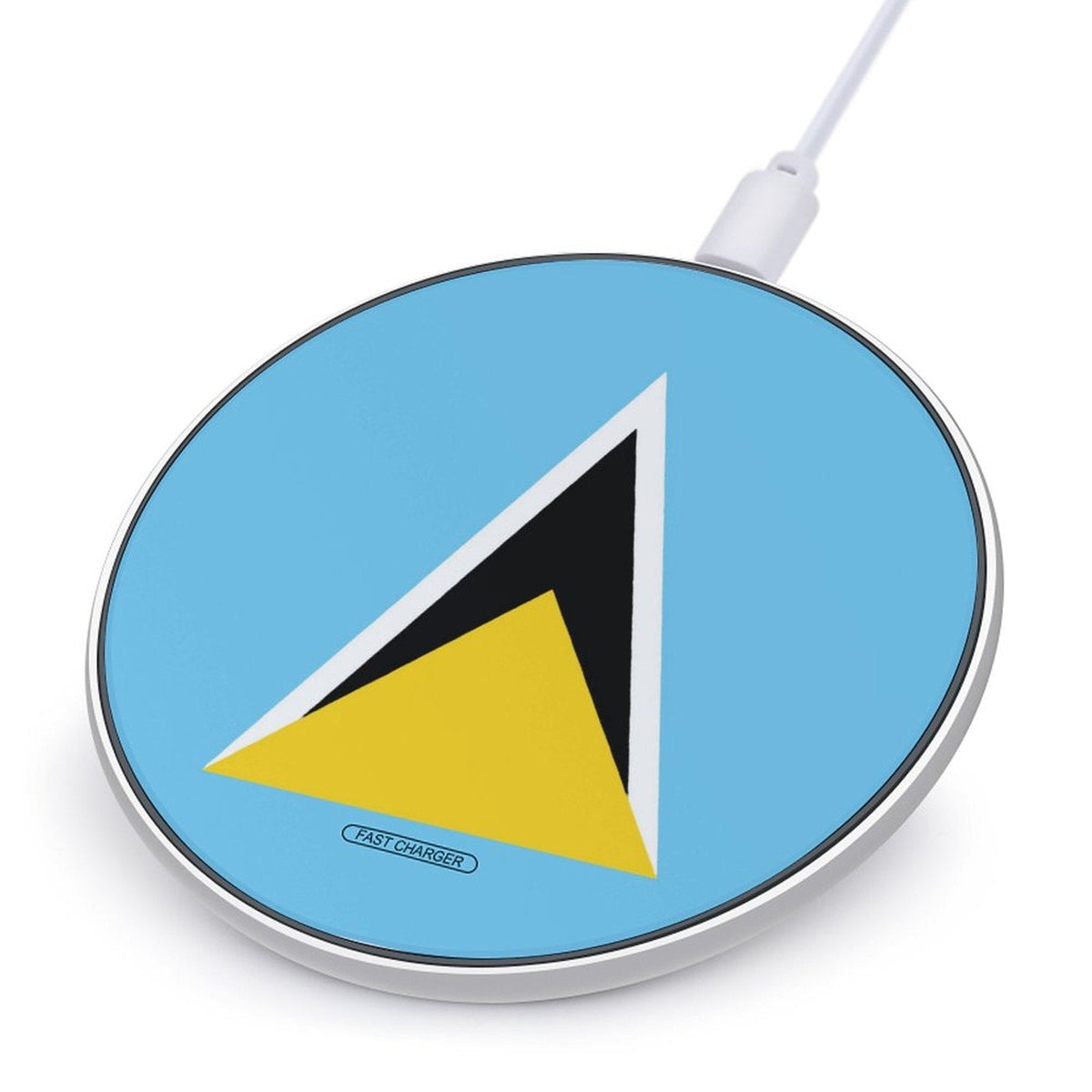 St Lucia Flag Wireless Charging Pad - Conscious Apparel Store