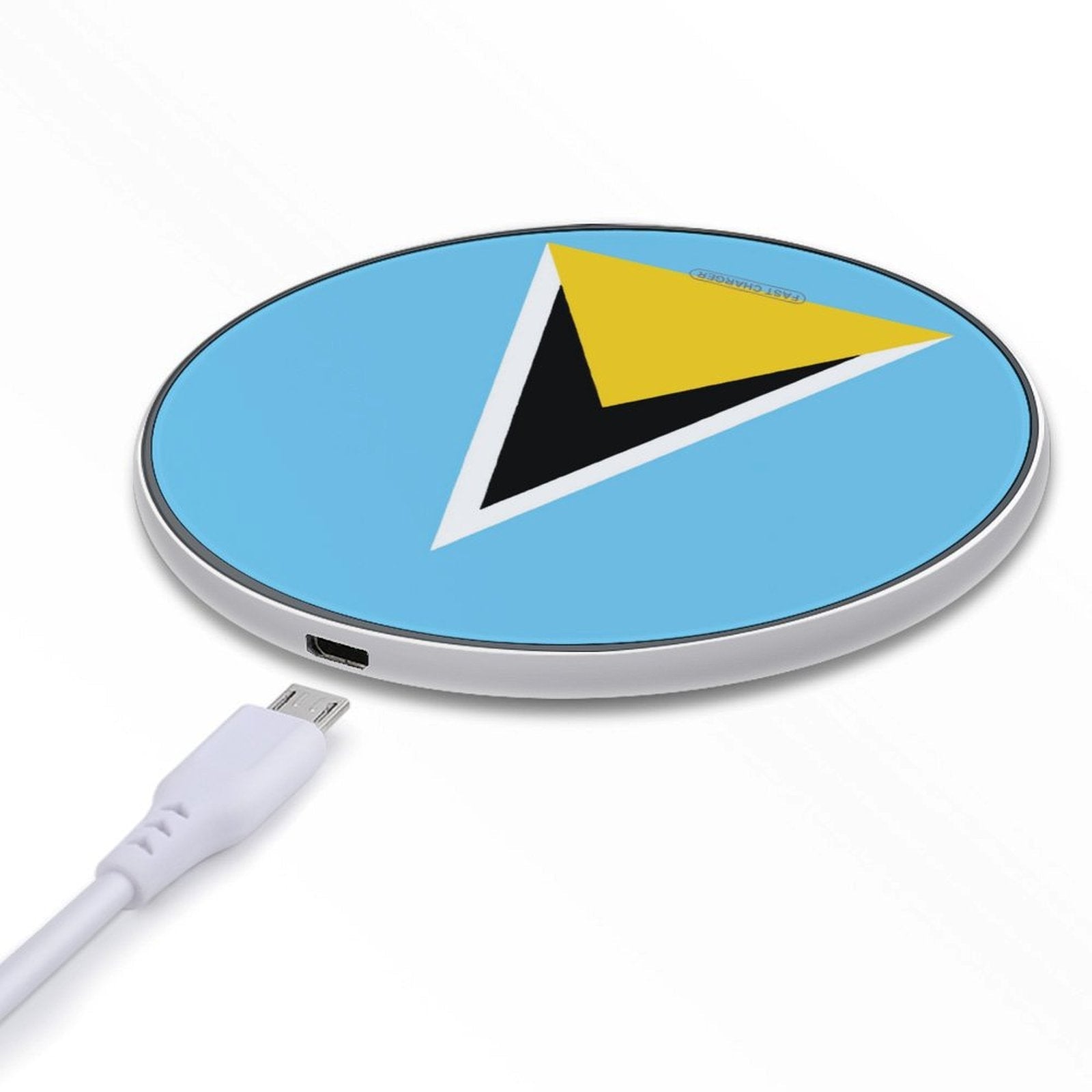 St Lucia Flag Wireless Charging Pad - Conscious Apparel Store