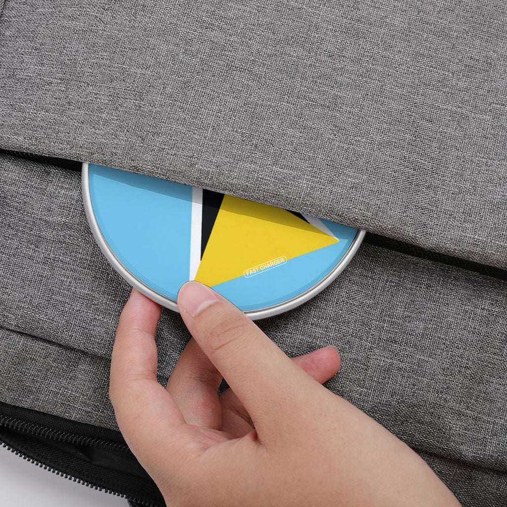 St Lucia Flag Wireless Charging Pad - Conscious Apparel Store