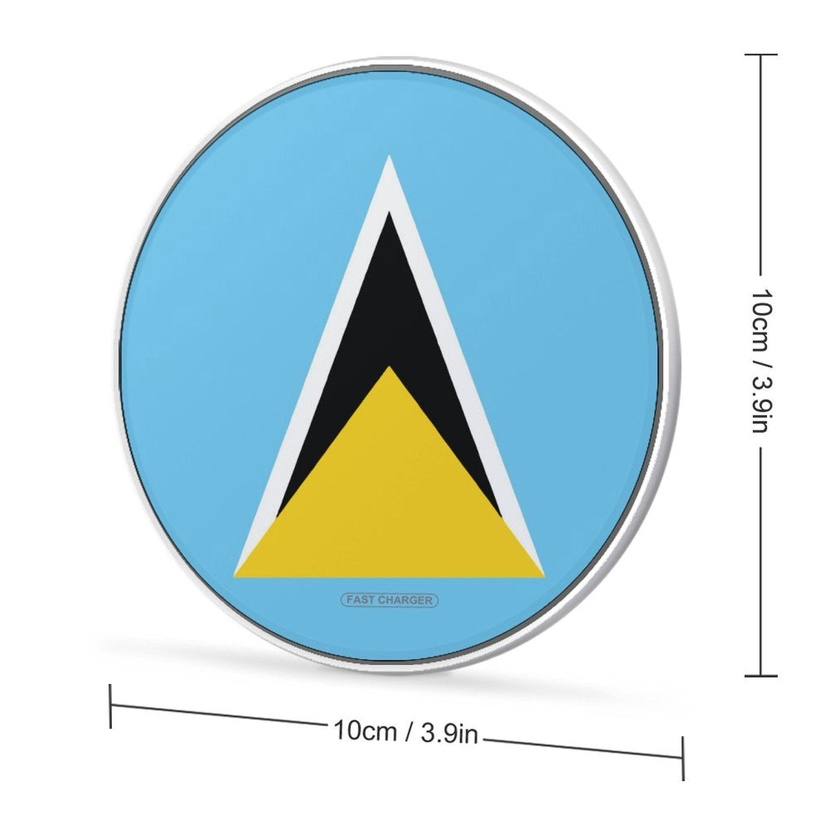 St Lucia Flag Wireless Charging Pad - Conscious Apparel Store