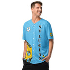 St Lucia Football Themed Button-Down Sport Jersey - Conscious Apparel Store