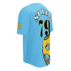 St Lucia Football Themed Button-Down Sport Jersey - Conscious Apparel Store