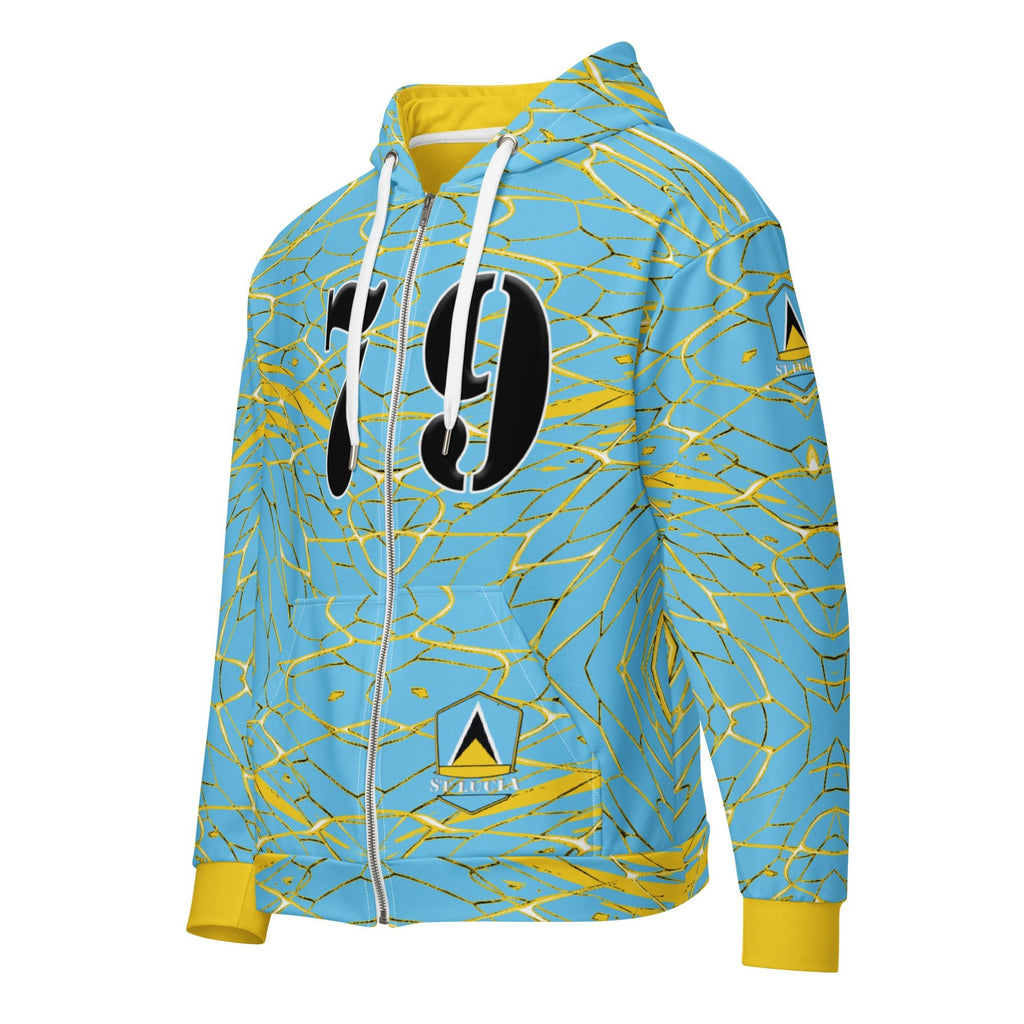 St Lucia Football Unisex zip hoodie - Conscious Apparel Store