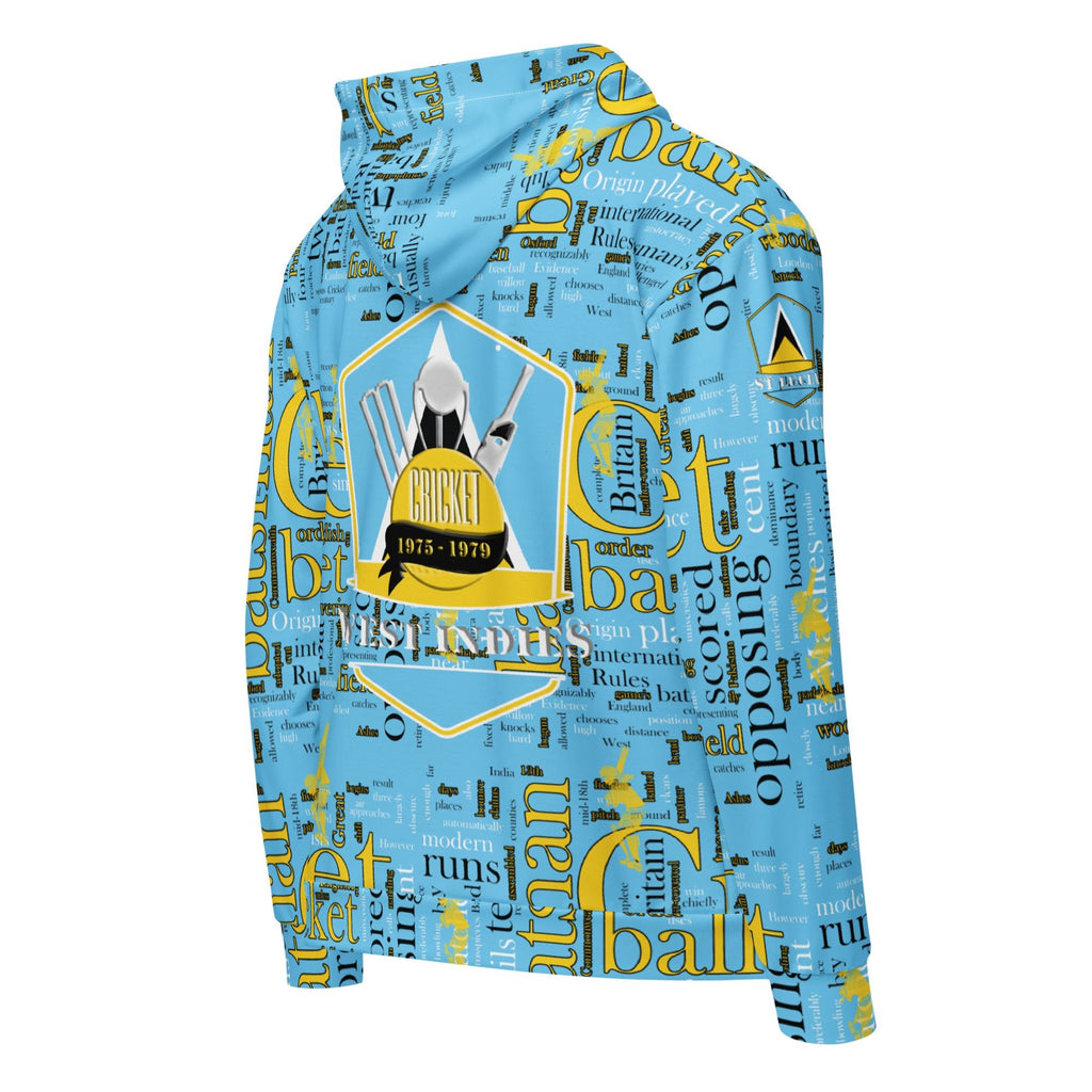 St Lucia (WI) Cricket Unisex zip hoodie - Conscious Apparel Store