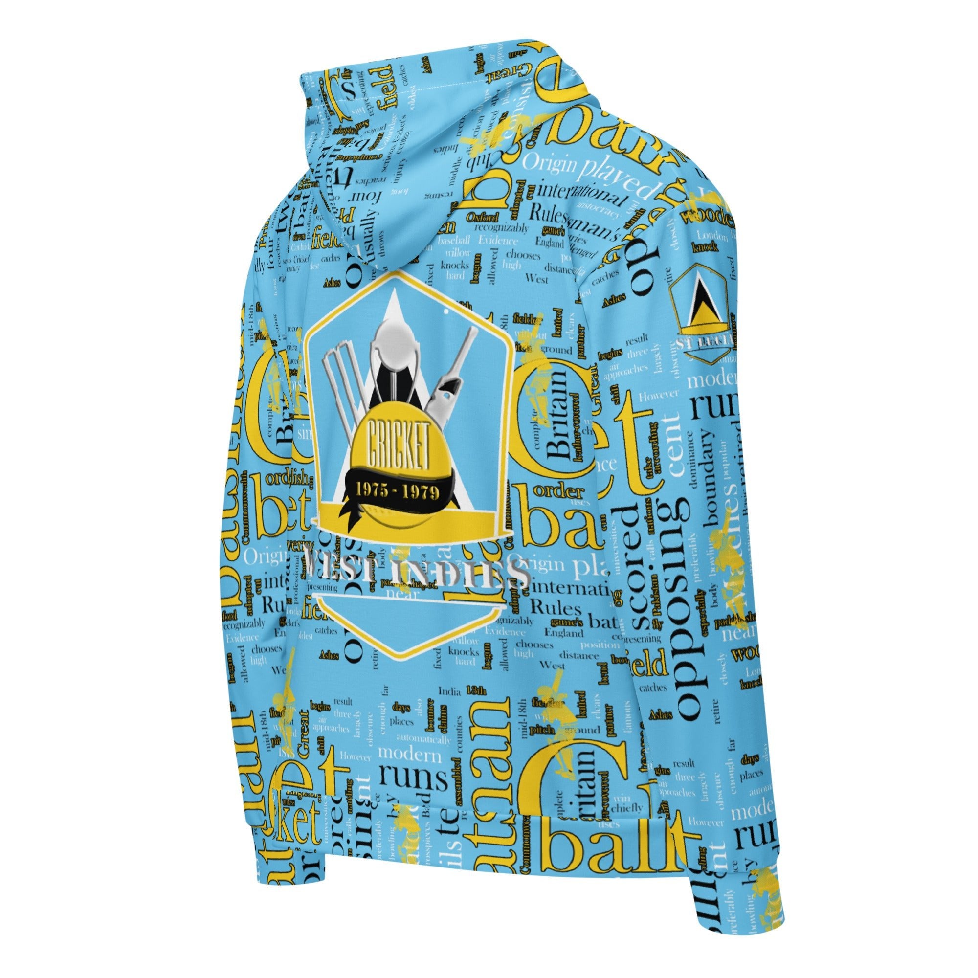 St Lucia (WI) Cricket Unisex zip hoodie - Conscious Apparel Store