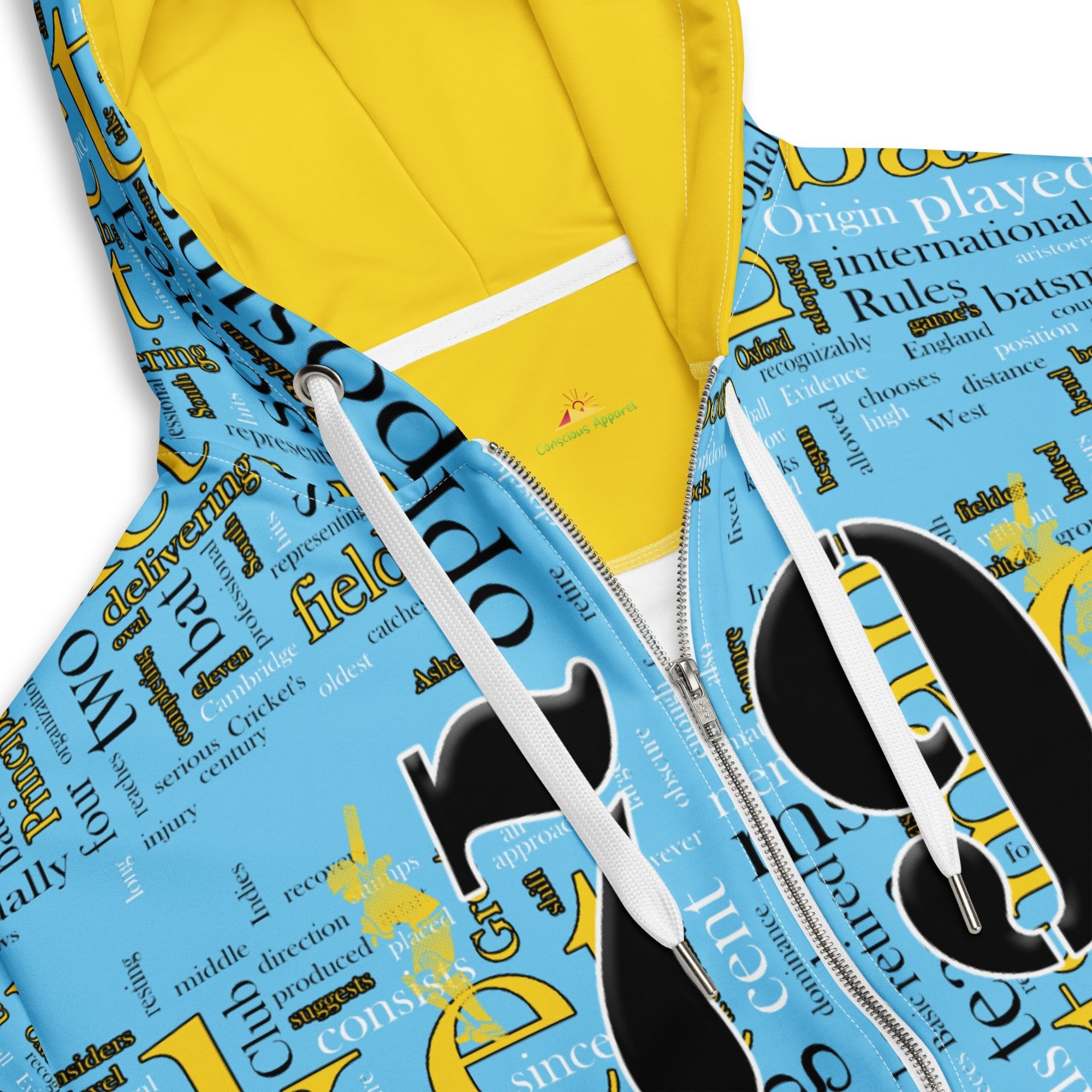 St Lucia (WI) Cricket Unisex zip hoodie - Conscious Apparel Store
