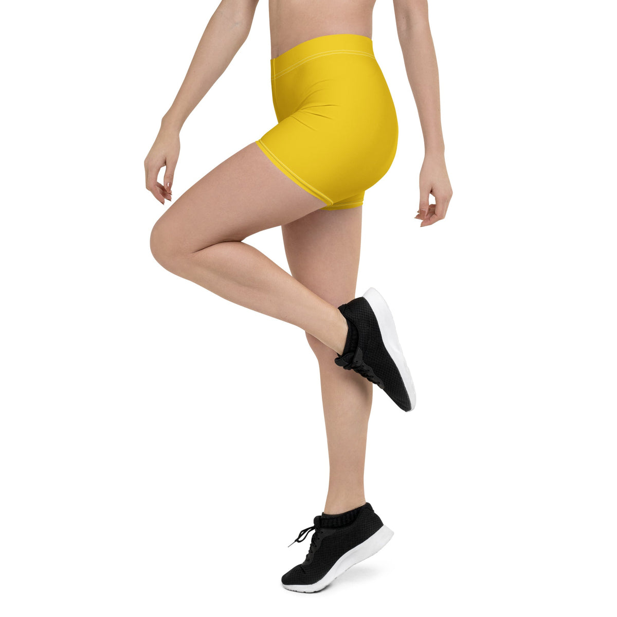 St Lucia Yellow Leggings Shorts - Conscious Apparel Store