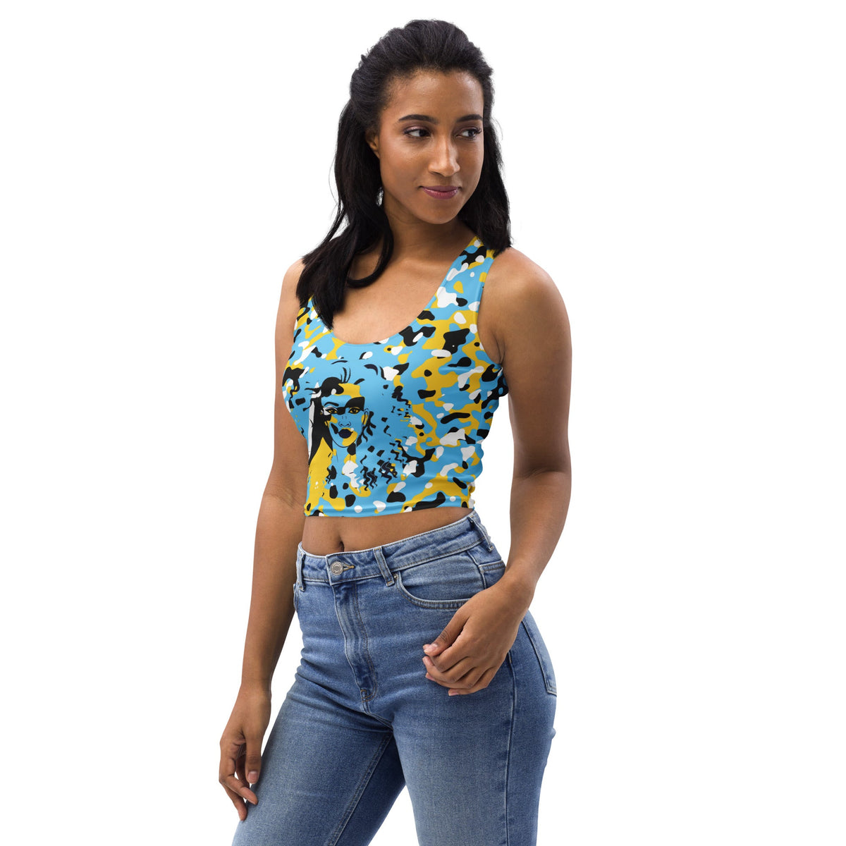 St Lucian Girl Camo Crop Top - Conscious Apparel Store