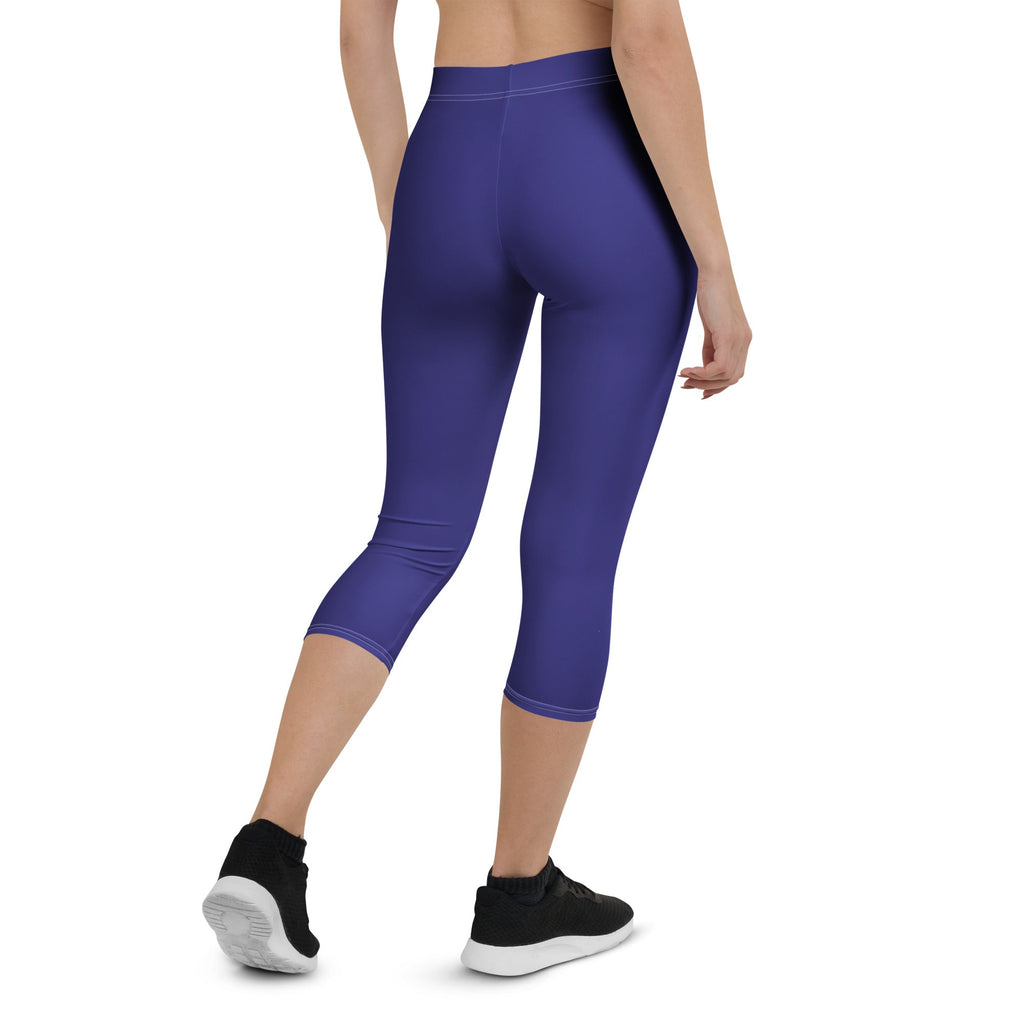 St Maarten Blue Capri Leggings - Conscious Apparel Store