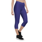 St Maarten Blue Capri Leggings - Conscious Apparel Store
