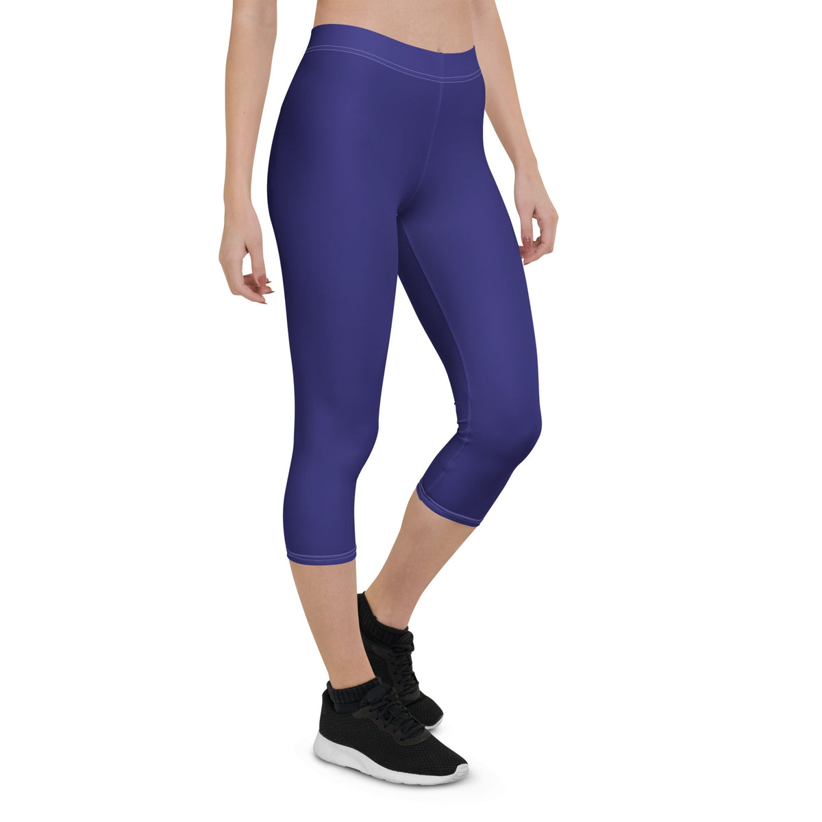 St Maarten Blue Capri Leggings - Conscious Apparel Store