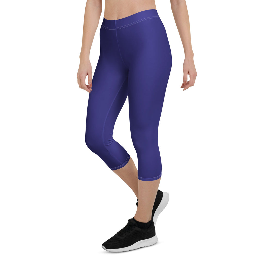 St Maarten Blue Capri Leggings - Conscious Apparel Store
