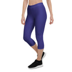 St Maarten Blue Capri Leggings - Conscious Apparel Store