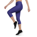 St Maarten Blue Capri Leggings - Conscious Apparel Store