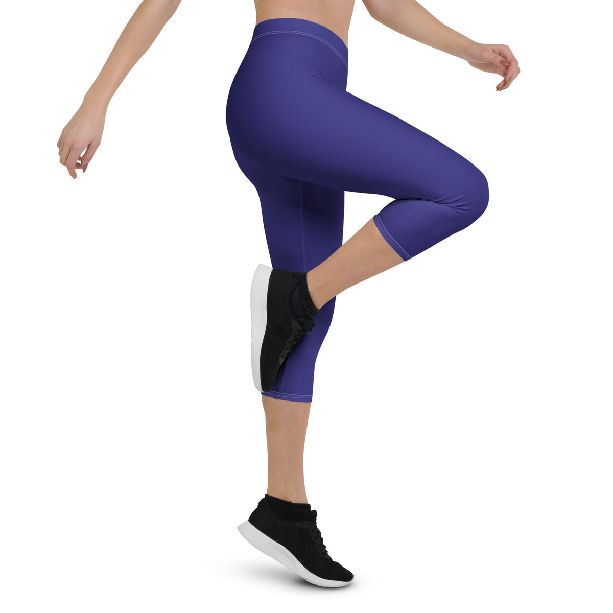 St Maarten Blue Capri Leggings - Conscious Apparel Store