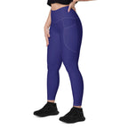 st Maarten Blue Leggings with pockets - Conscious Apparel Store