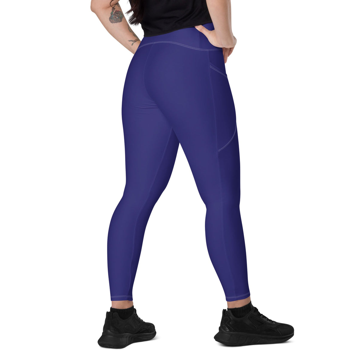 st Maarten Blue Leggings with pockets - Conscious Apparel Store