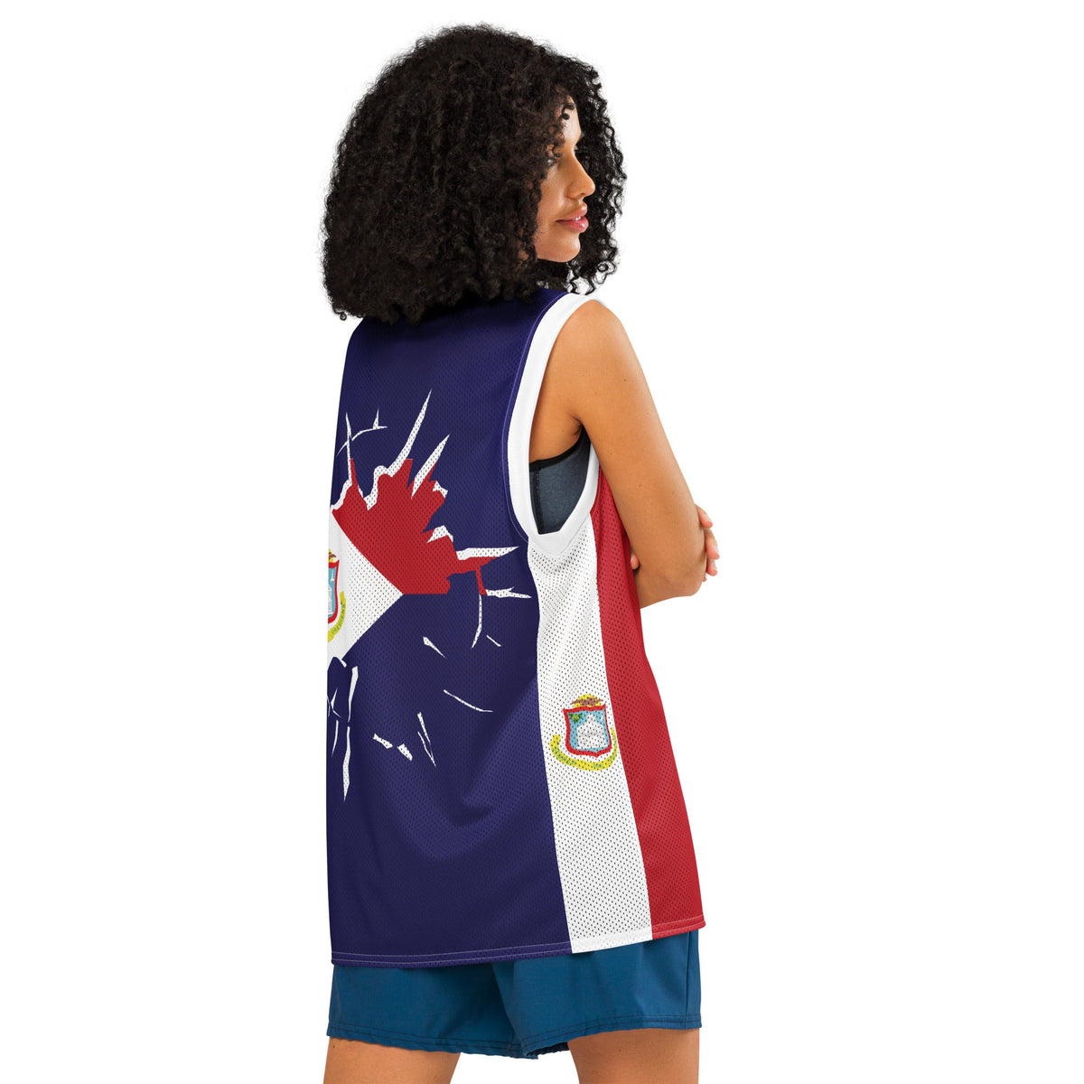 St Maarten Flag Premium Sport Jersey Tank Top - Conscious Apparel Store