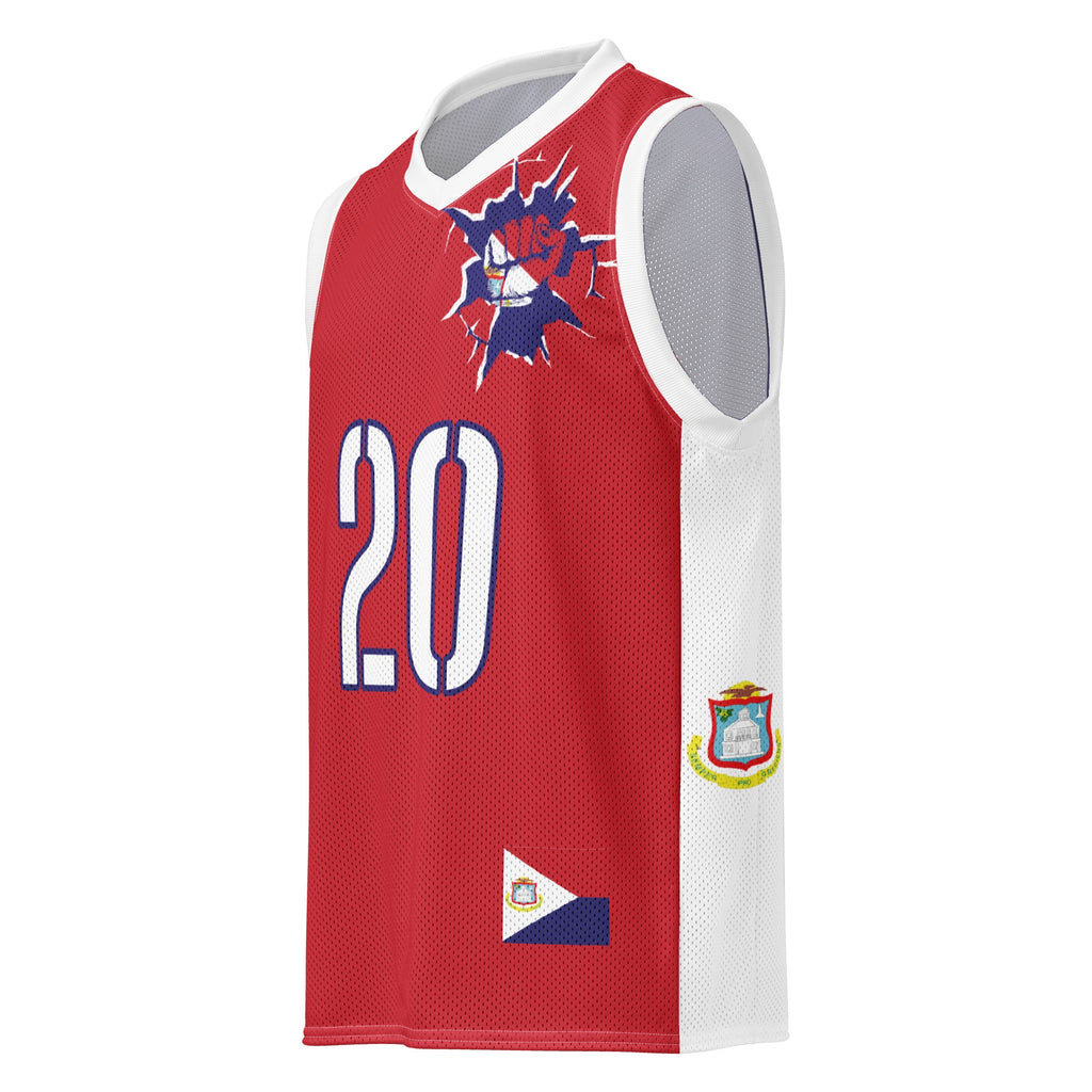 St Maarten Flag Premium Sport Jersey Tank Top - Conscious Apparel Store