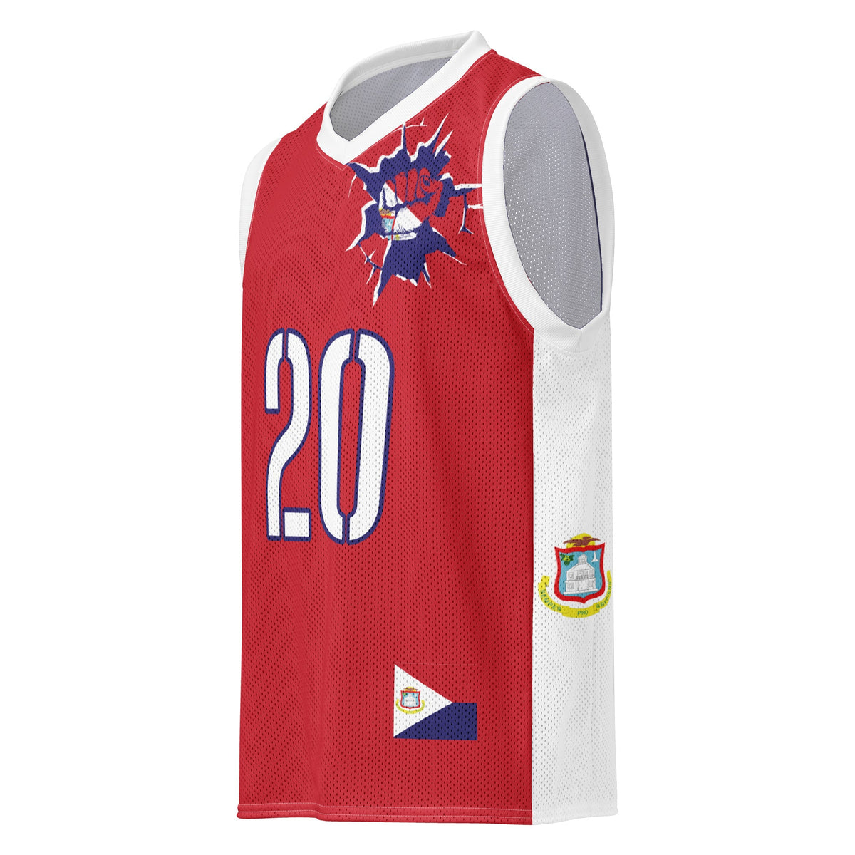 St Maarten Flag Premium Sport Jersey Tank Top - Conscious Apparel Store