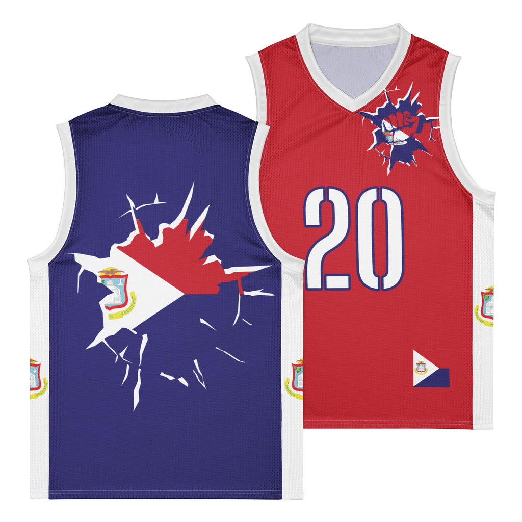 St Maarten Flag Premium Sport Jersey Tank Top - Conscious Apparel Store